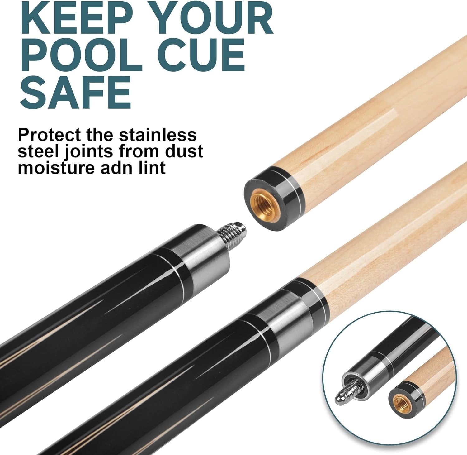 Pool Cue Stick 57 Billiard Cue Sticks Professional Low Deflection Pool Sticks