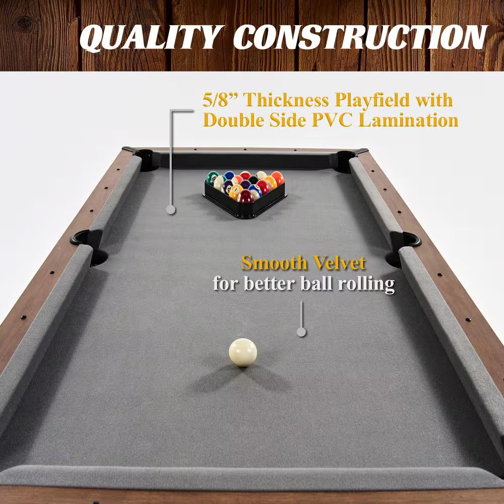 5.5 Ft. Urban Drop Pocket Table with Pool Ball and Cue Stick Set, Perfect for Game Rooms