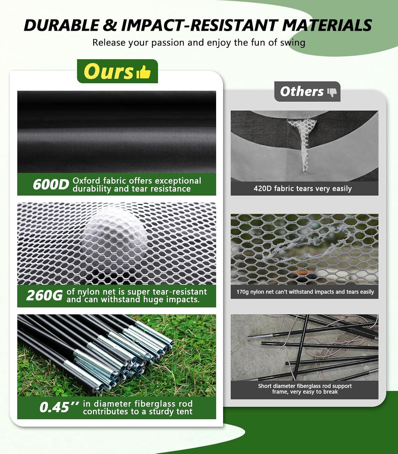 Golf Net: 10X7Ft Golf Hitting Practice Net for Backyard, Indoor or Outdoor Driving Chipping Swing Training and Equip Non-Slip Heavy-Duty Base Hitting Mat, Ideal Gifts for Dad Husband Men Fathers Day