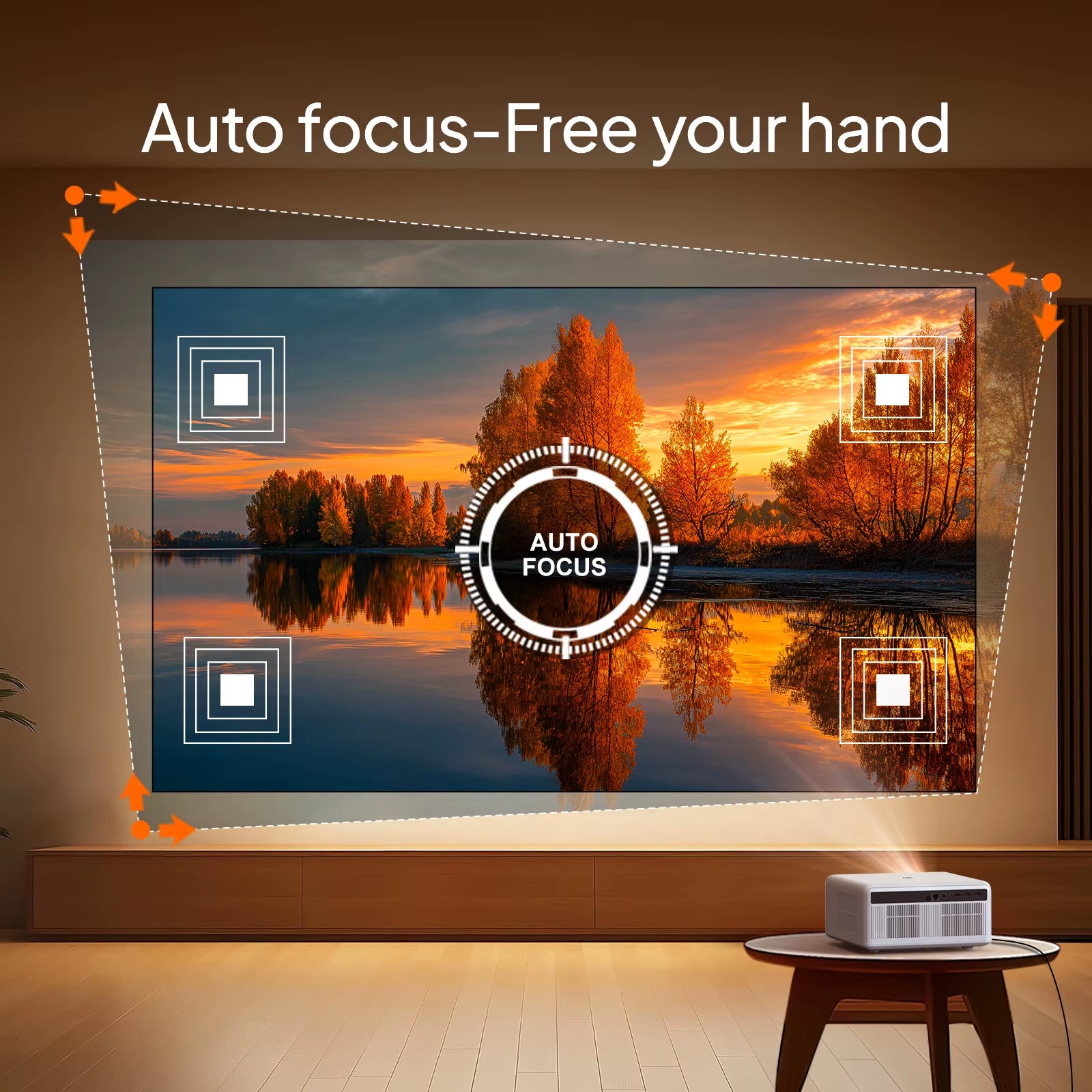 LOVE U14 Full HD 1080P Projector 4K Smart Bluetooth Wifi 6 Supported 1250ANSI Auto Focus Home Theater Cinema Projectors