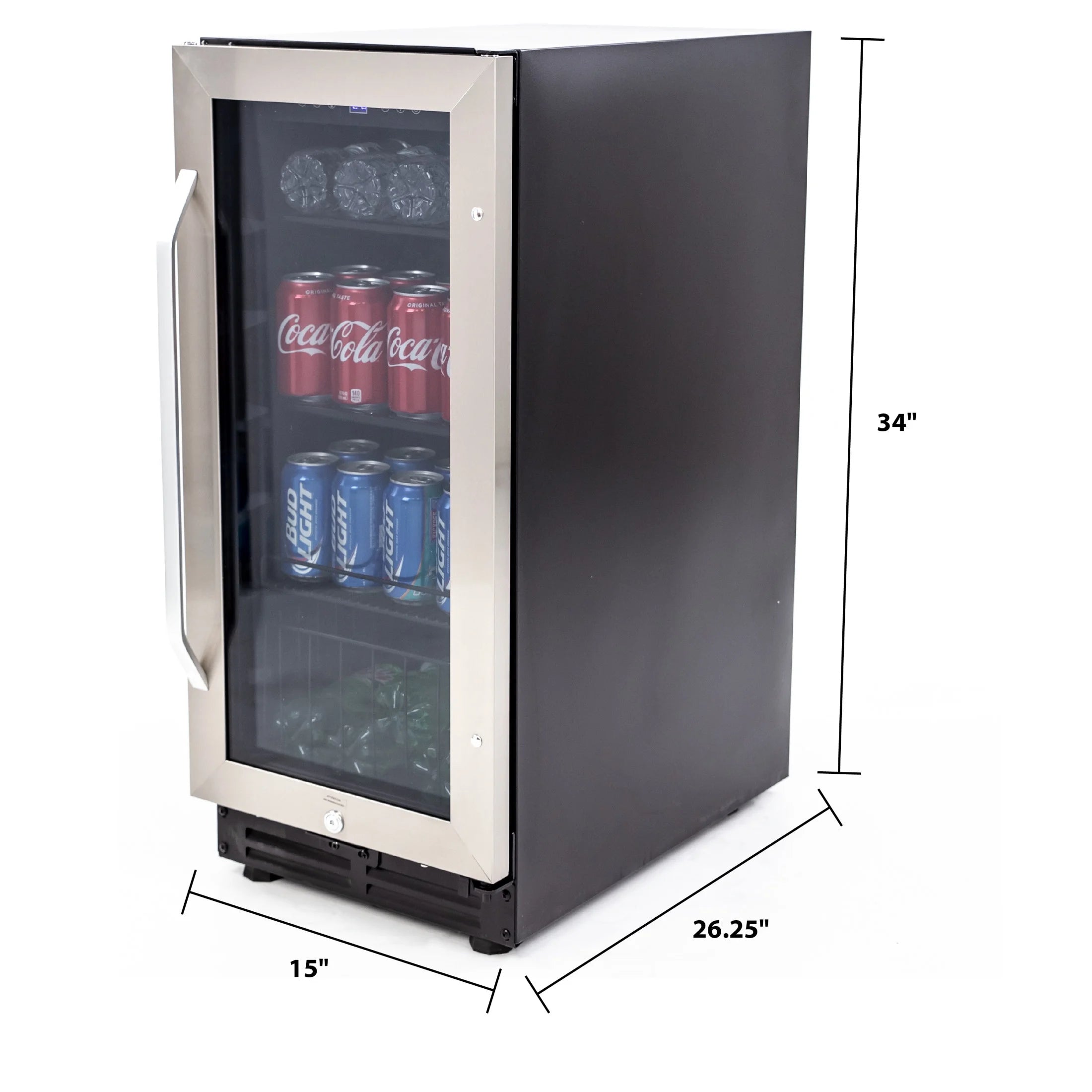 Beverage Center, 72 Can Capacity, in Stainless Steel with Black Cabinet (BCA3115S3S)