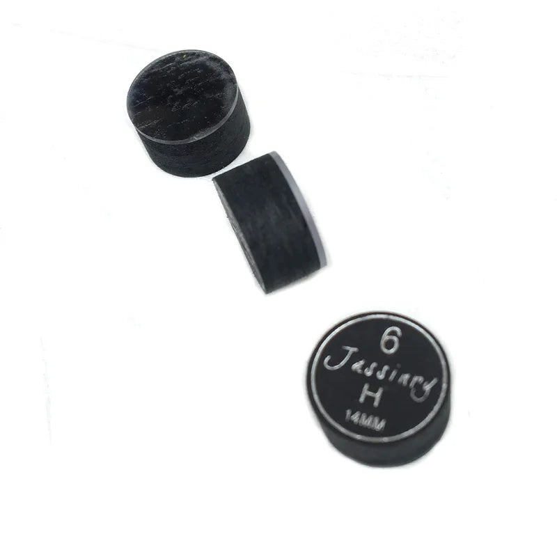 50Pcs/Lot 2018 Jassinry 14Mm Billiard Cue Tips 6Layers Pigskin+Transparent Cushion Pool Cue Tips Black in S/M/H