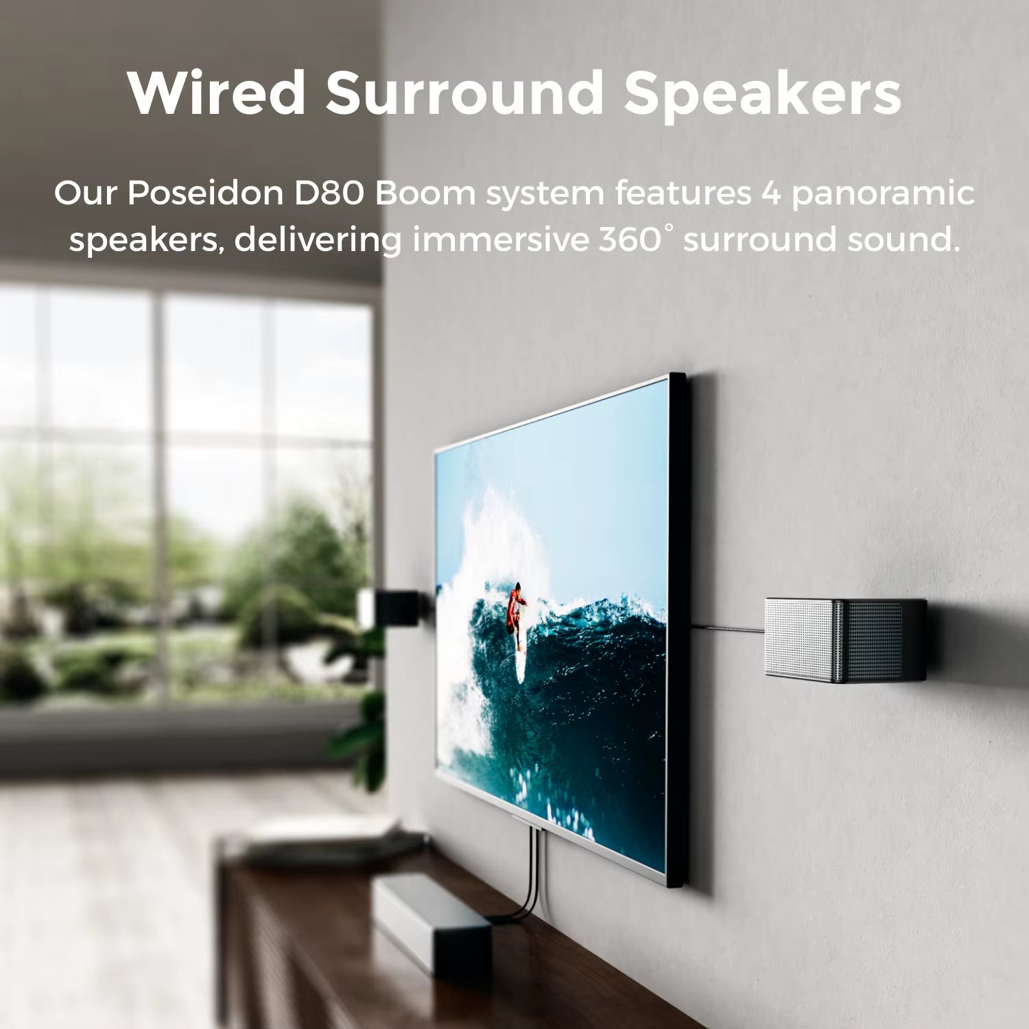 500W 7.1Ch Dolby Atmos Soundbar with Wireless Subwoofer & 4 Surround Speakers, Home Theater System with APP Control