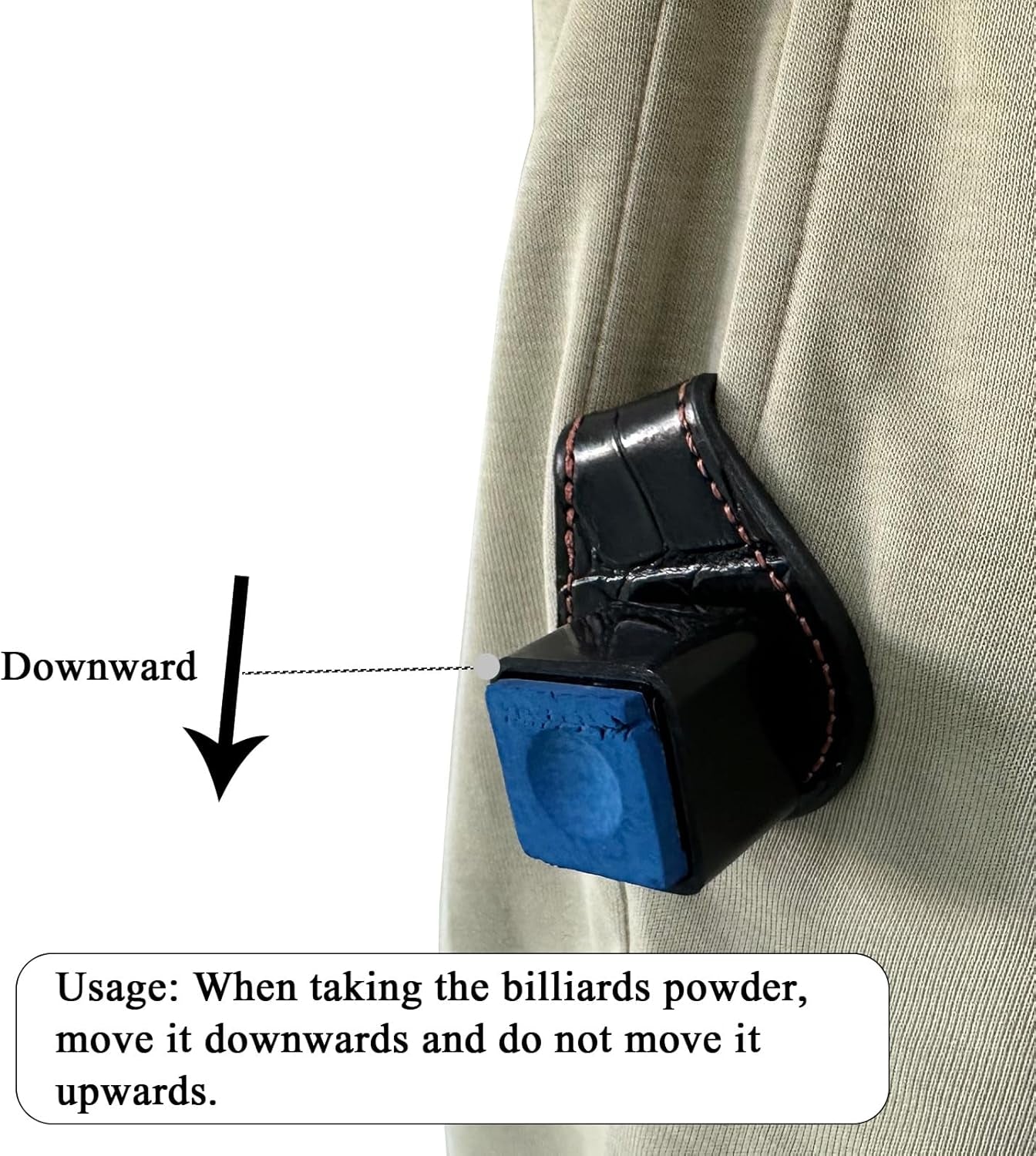 Pool Chalk Holder � Magnetic Leather Pocket Clip Design � Ideal Accessory for Sn