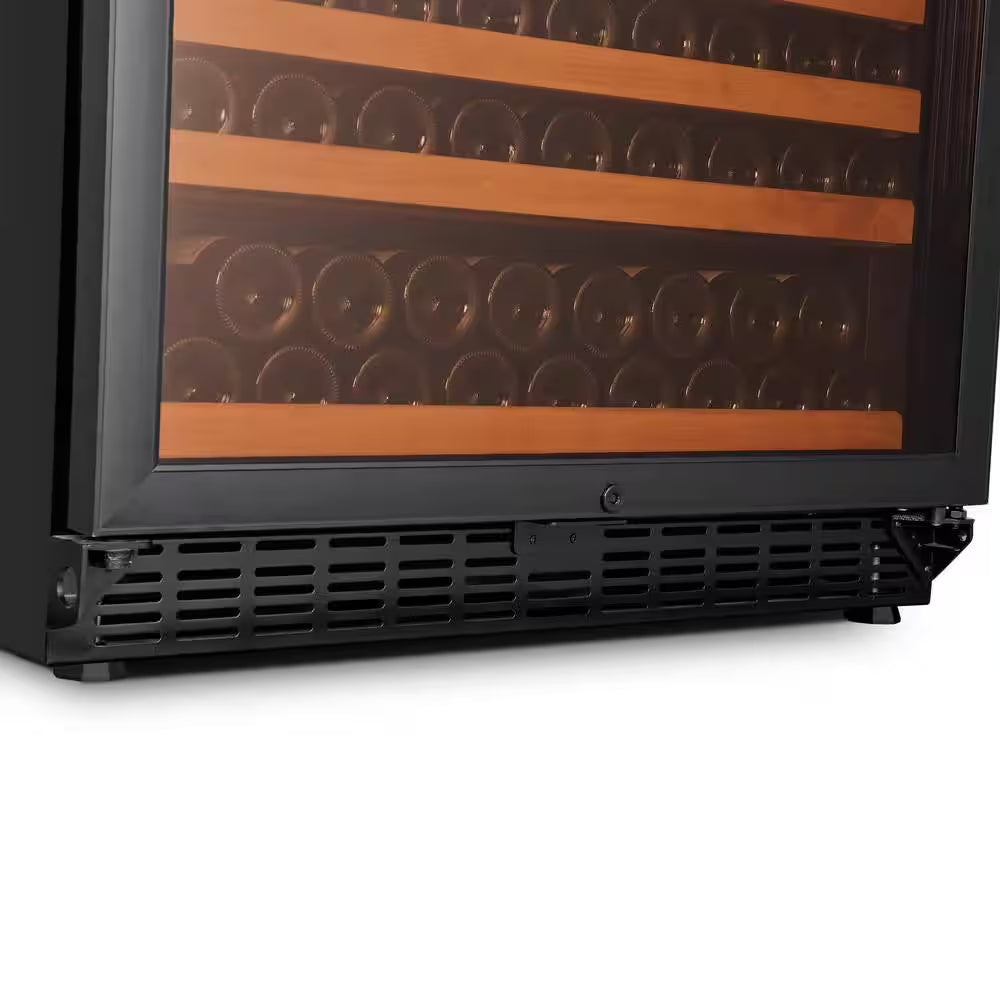 32 In. 287 Bottle Black Dual Zone Wine Refrigerator