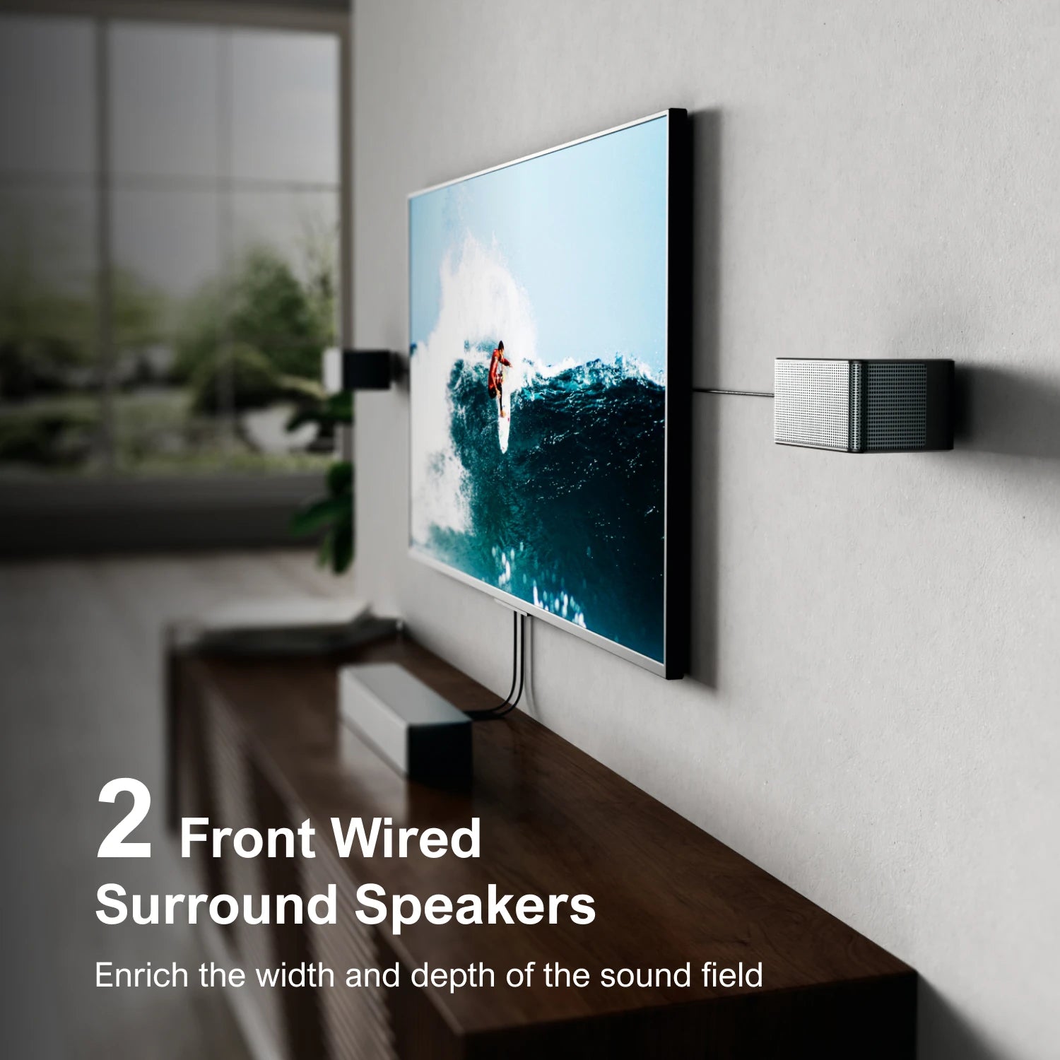 Poseidon D80 7.1 Surround Soundbar with Dolby Atmos, Wireless Subwoofer&4 Speakers, Home Theater System with APP Control