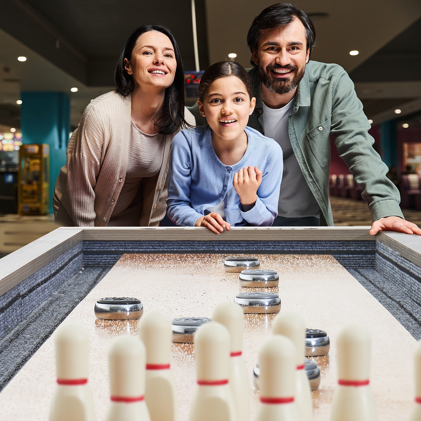 VEVOR 11.5 Ft Shuffleboard Table 2 in 1 Shuffleboard and Bowling Combo Game Set