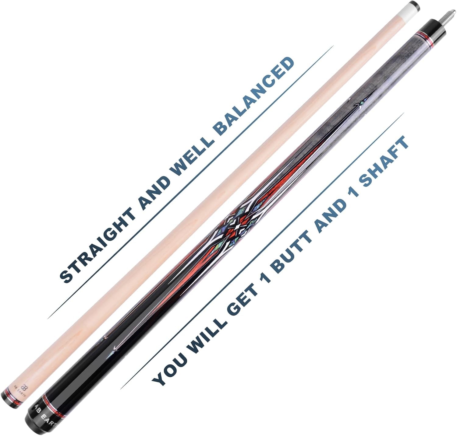 Short Pool Cue Sticks for Kids - 36"/42"/48" Canadian Maple Billiard Cues