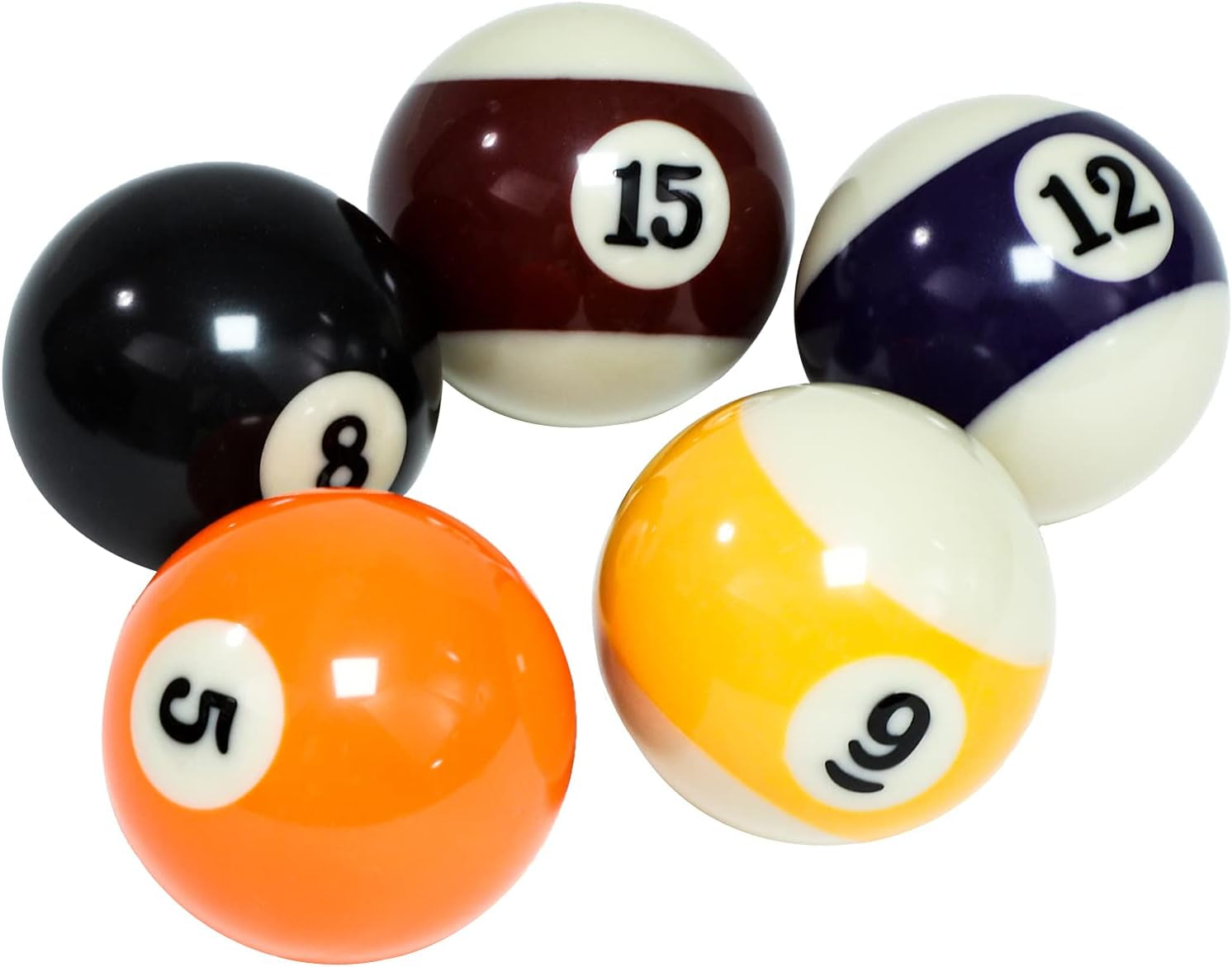 Billiard Balls Set 2-1/4" Regulation Size Pool Table Balls for Replacement (16 R