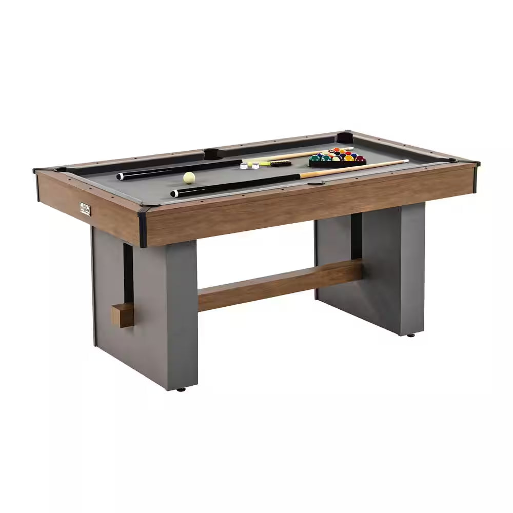 5.5 Ft. Urban Drop Pocket Table with Pool Ball and Cue Stick Set, Perfect for Game Rooms