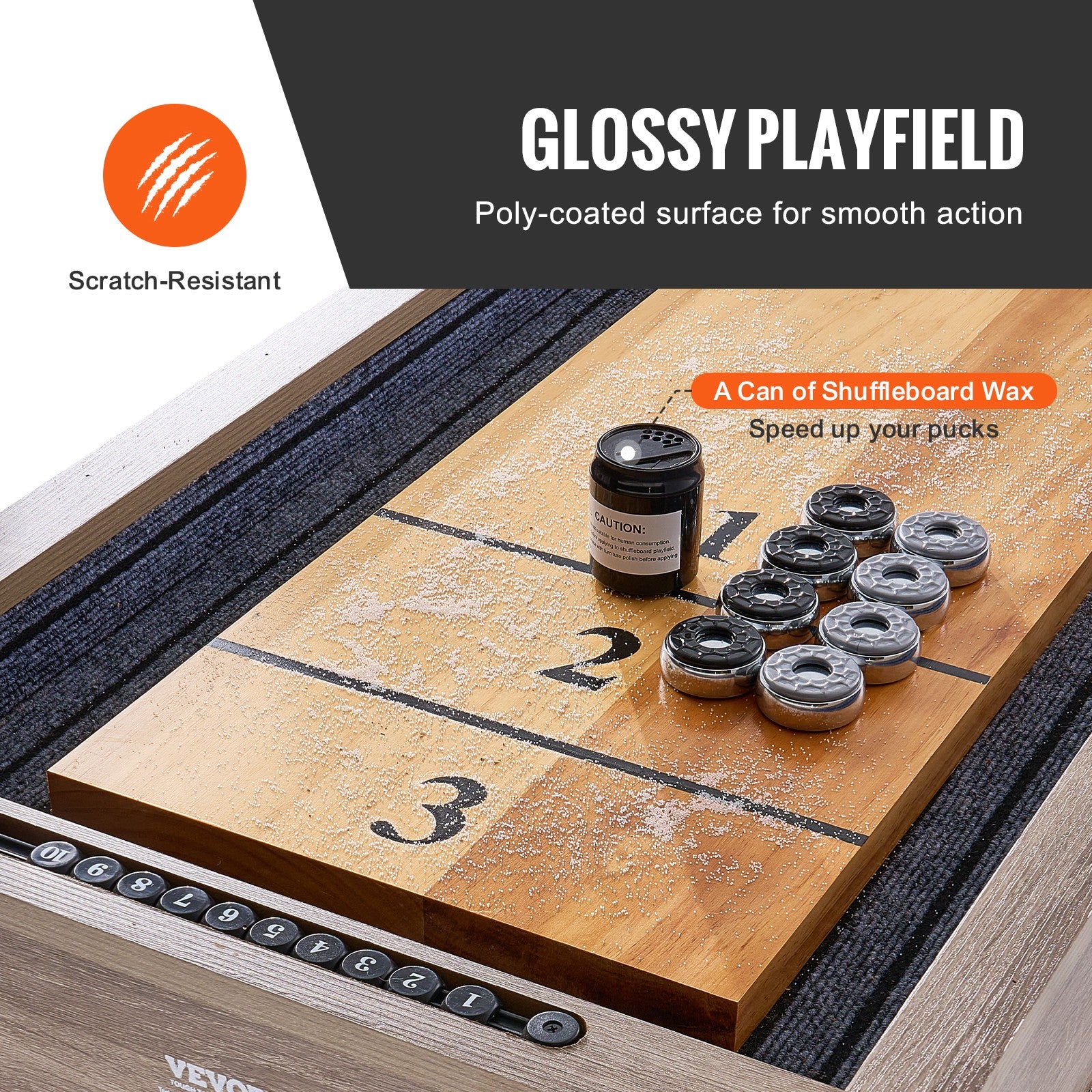 VEVOR 11.5 Ft Shuffleboard Table 2 in 1 Shuffleboard and Bowling Combo Game Set